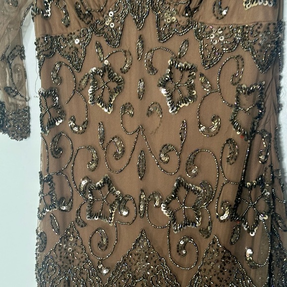 Camille La Vie beaded mesh cocktail Fariy midi dress size 6  whimsigoth - Picture 10 of 16